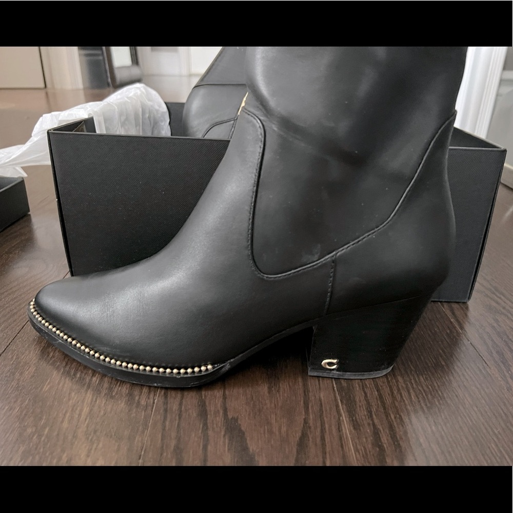 Coach black Leather Booties